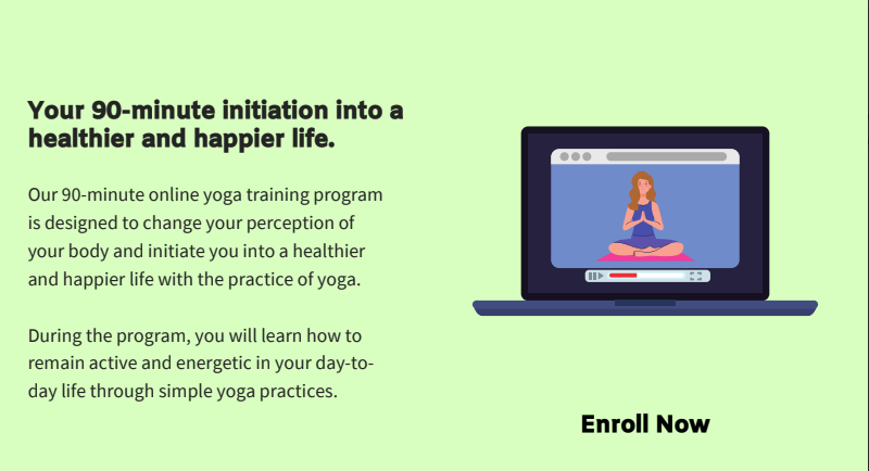 TY 2 screenshot of a landing page for a yoga training program