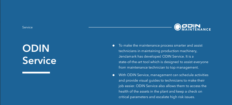 odin 6 screenshot of brochure of an indusrtrial automation company