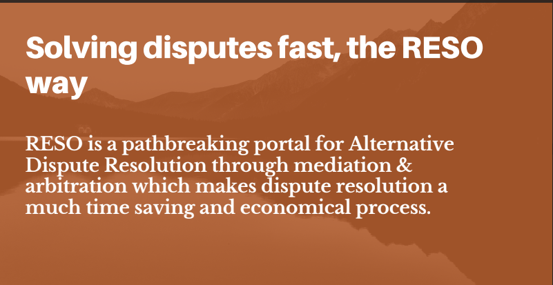 reso 5 screenshot from a presentation of a dispute resolution platform.