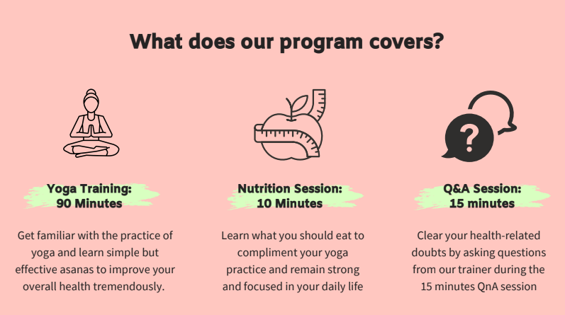 ty 3 screenshot of a landing page for a yoga training program